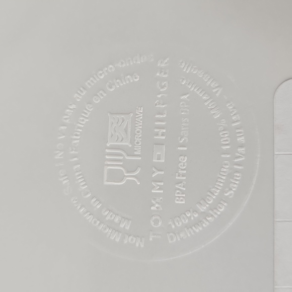 Tommy Hilfiger melamine plate set of 4 dinner and salad plate red white blue - Picture 13 of 14